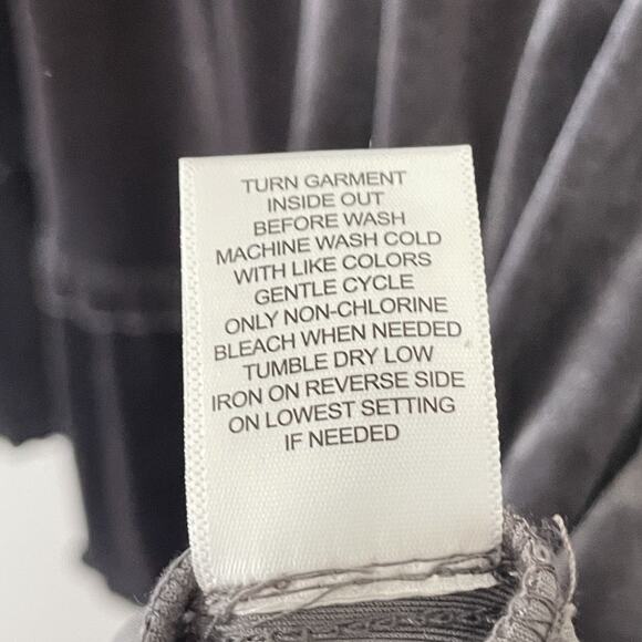 Silver Gray Velvet Maxi Dress Vamp Whimsigoth Witchy Boho Gothic Cottagecore L - Picture 8 of 11